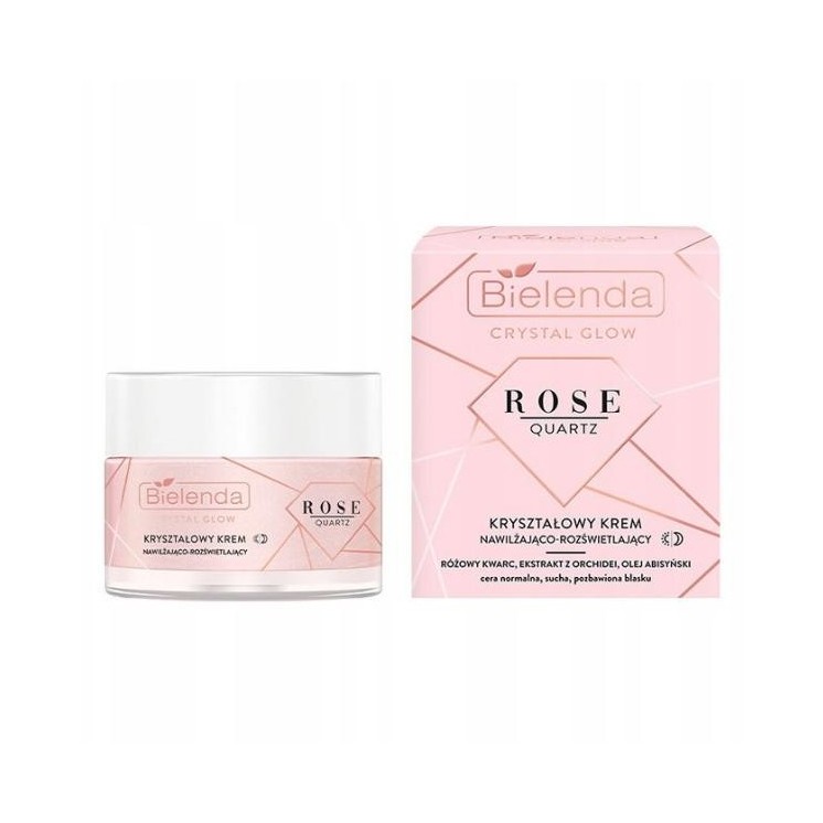 Bielenda Crystal Glow Rose Quartz kryształowy Krem nawilżająco-rozświetlający
