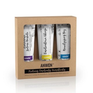 Anwen Set conditioners voor laag poreus haar Moisturizing Without, Emollient Acacia, Protein Green Tea 3x1 Anwen Set conditioners voor laag poreus haar Moisturizing Without, Emollient Acacia, Protein Green Tea 3x1