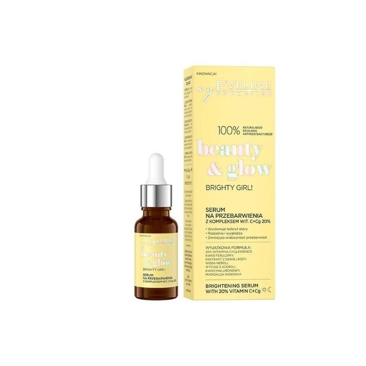 Eveline Beauty&Glow Serum na przebarwienia z kompleksem witaminy C+Cg 20%