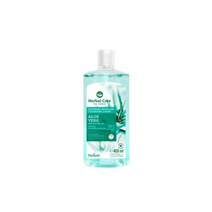 Farmona Herbal Care Aloe Vera kojący Płyn micelarny z Olejkiem z Drzewa herbacianego 400 ml