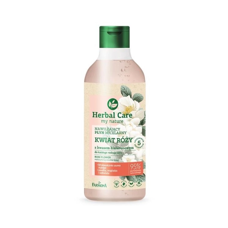 Farmona Herbal Care nawilżający Płyn micelarny Kwiat Róży z Kwasem hialuronowym