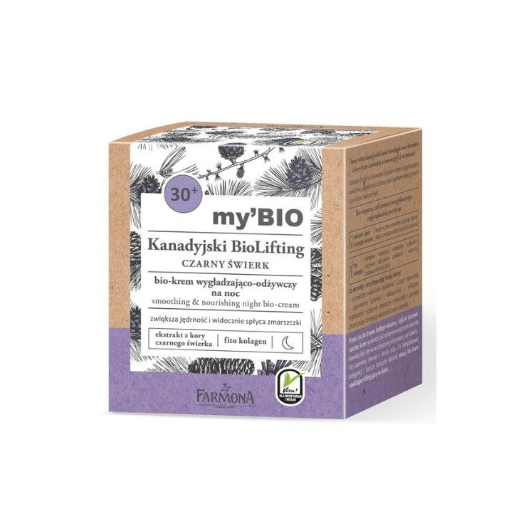 Farmona my' BIO Canadian BioLifting 30+ Black Spruce Біорозгладжуючий і живильний нічний крем