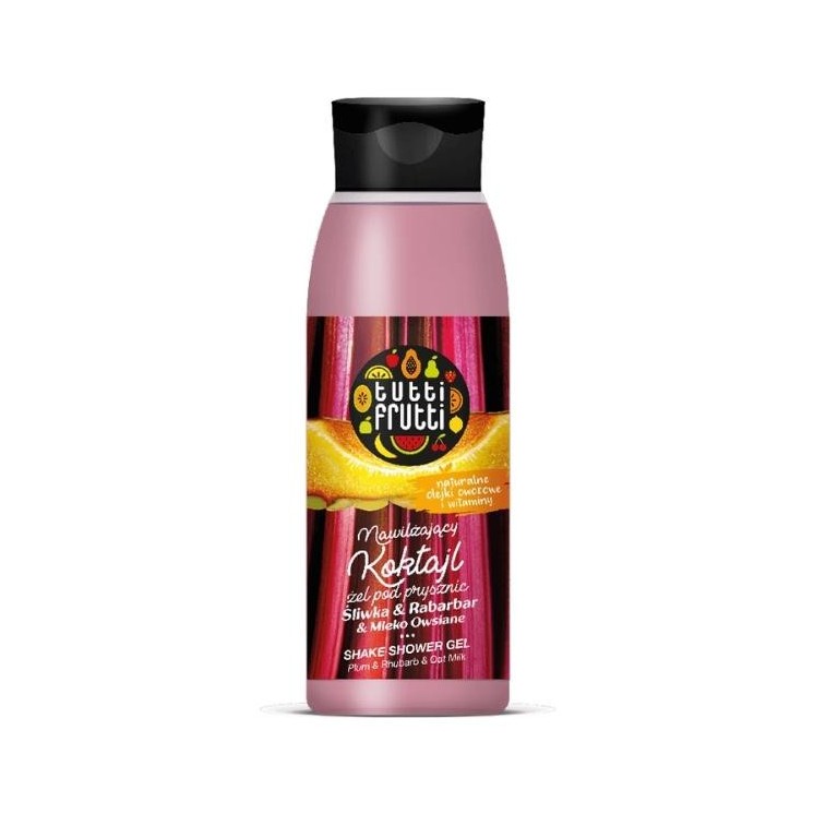 Зволожуючий коктейльний гель для душу Farmona Tutti Frutti зі сливою, ревенем і вівсяним молоком