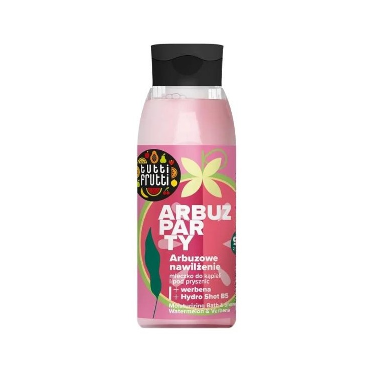 Farmona Tutti Frutti Arbuz Party nawilżające Mleczko do kąpieli i pod prysznic Arbuz i Werbena + Hydro Shot B5 400 ml