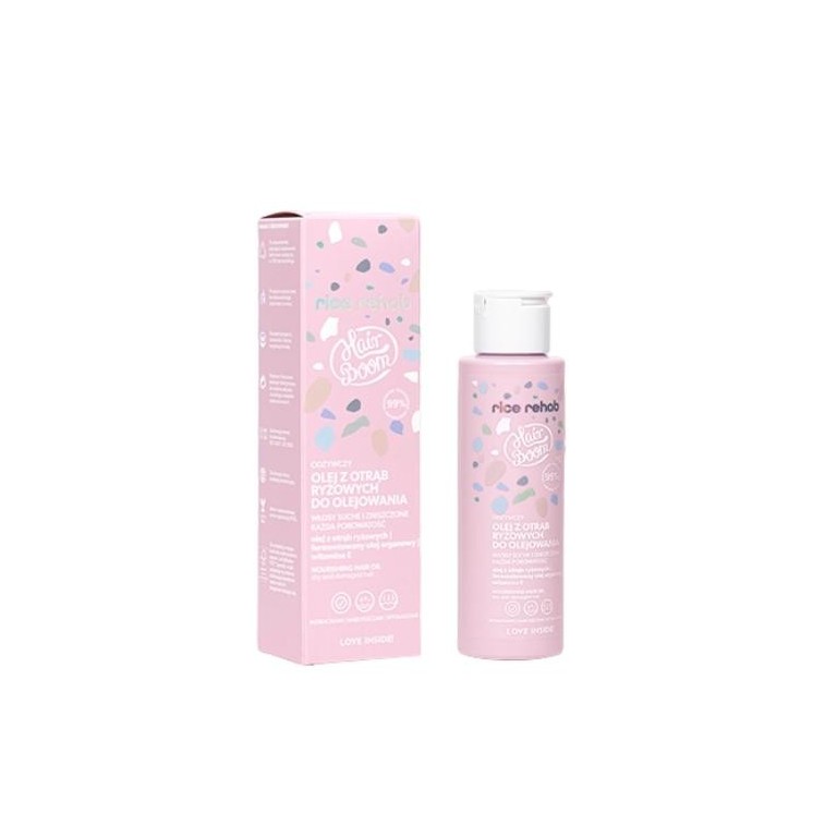 HairBoom Rice Rehab nourishing Rice Bran Oil for oiling dry and damaged hair any porosity Wybitny Kones