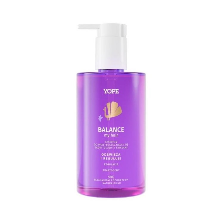 YOPE Balance My Hair Szampon do przetłuszczającej się skóry głowy z kwasami