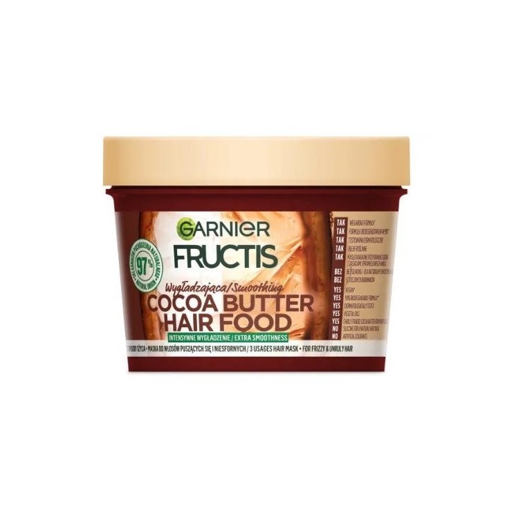 Розгладжуюча маска для кучерявого волосся Garnier Fructis Hair Food Cocoa Butter