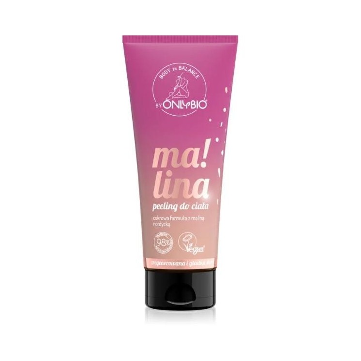 ONLYBIO Body in Balance Peeling do ciała malinowy 200 ml