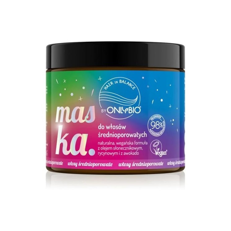 ONLYBIO Hair in Balance Maska do włosów średnioporowatych 400 ml