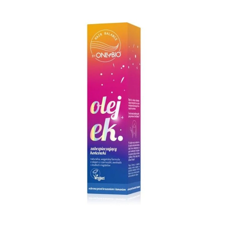 ONLYBIO Hair in Balance Oil protecting the ends of the hair