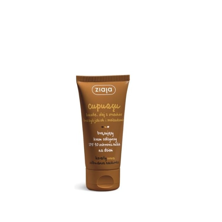 Ziaja Cupuacu bronzing Voedende gezichtscrème SPF10 lage bescherming voor de dag 50 ml