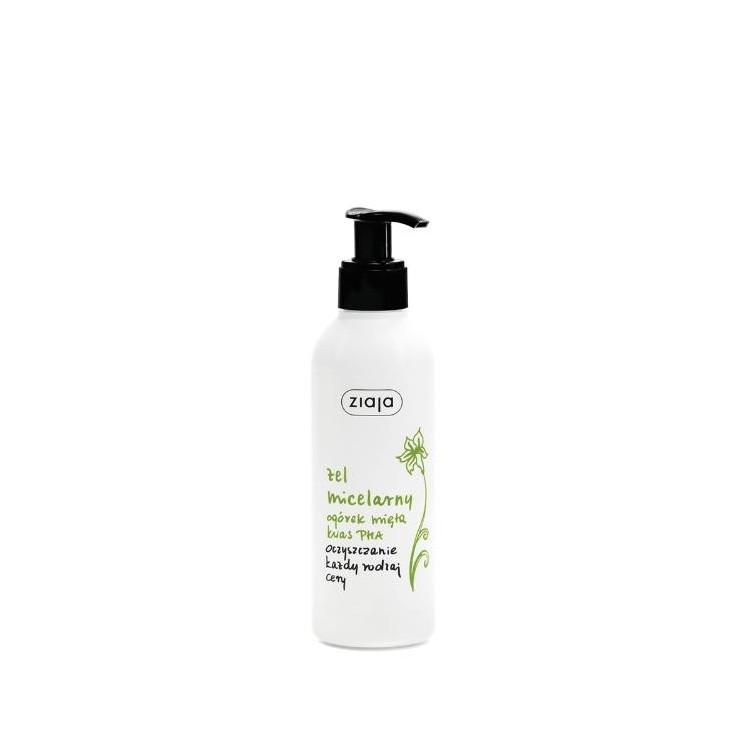 Ziaja Cucumber Mint Micellar gel PHA acid cleansing 190 ml