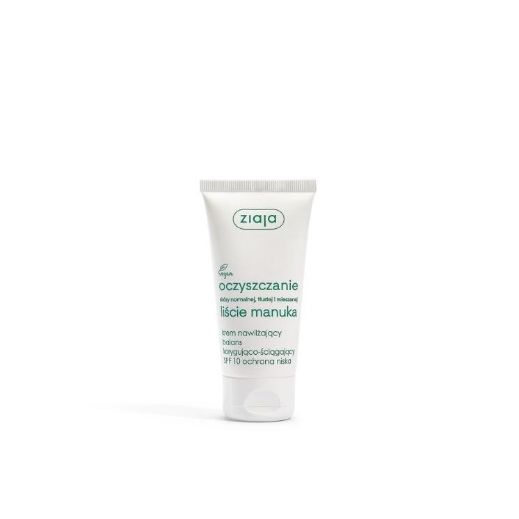 Ziaja Cleansing Face Cream Moisturizing Balance Correcting and Astringent SPF10 Low Protection 50 ml