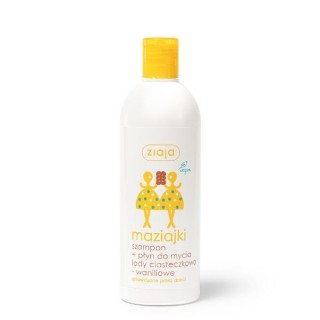 Ziaja Maziajki Szampon + Płyn do mycia lody ciasteczkowo-waniliowe 400 ml Ziaja Maziajki Szampon + Płyn do mycia lody ciasteczkowo-waniliowe 400 ml