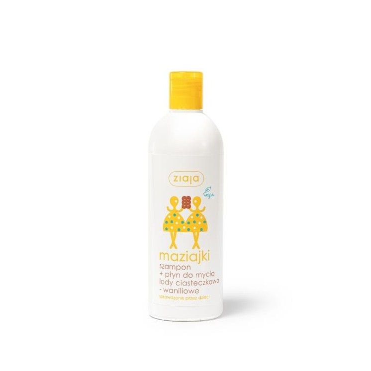 Ziaja Maziajki Szampon + Płyn do mycia lody ciasteczkowo-waniliowe 400 ml