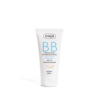 Ziaja BB Active Gesichtscreme gegen Unreinheiten für fettige und Mischhaut SPF15 , heller Farbton, 50 ml