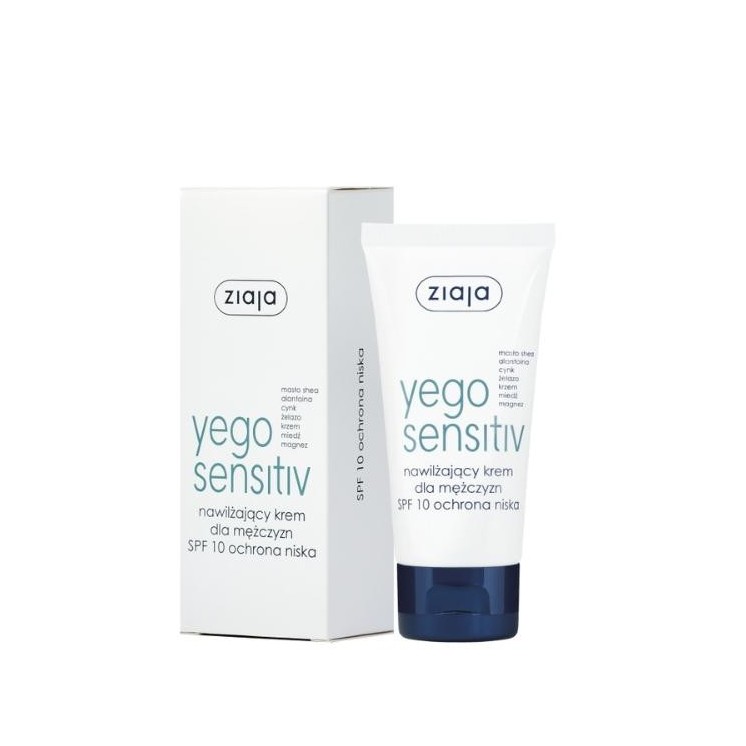 Ziaja Yego Sensitiv nawilżający Krem do twarzy SPF10 ochrona niska 50 ml