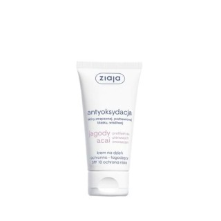 Ziaja Jagody Acai Krem do twarzy na dzien ochronno-łagodzący SPF10 ochrona niska 50 ml Ziaja Jagody Acai Krem do twarzy na dzien ochronno-łagodzący SPF10 ochrona niska 50 ml