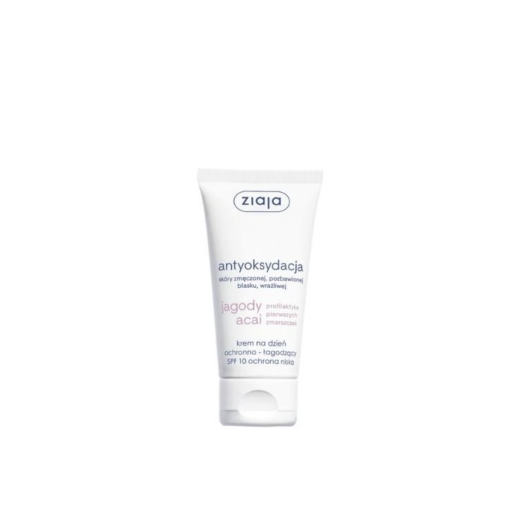 Ziaja Jagody Acai Krem do twarzy na dzien ochronno-łagodzący SPF10 ochrona niska 50 ml