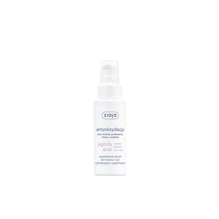 Ziaja Jagody Acai ekspersowe Serum do twarzy i szyi wygładzająco-ujędrniające 50 ml