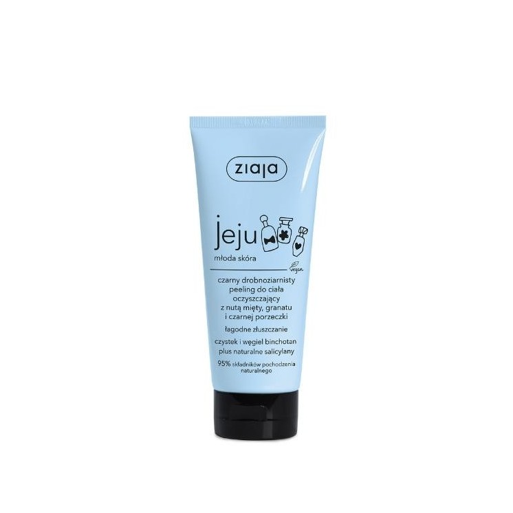Ziaja Jeju czarny drobnoziarnisty Peeling do ciała oczyszczający 200 ml