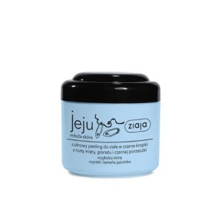 Ziaja Jeju cukrowy Peeling do ciała w czarne kropki 200 ml Ziaja Jeju cukrowy Peeling do ciała w czarne kropki 200 ml