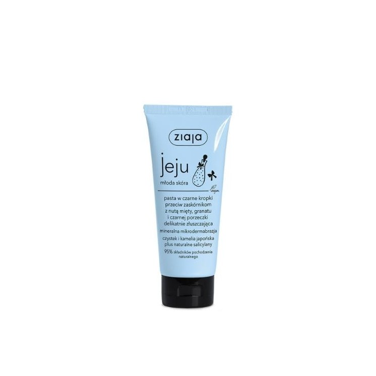 Ziaja Jeju Pasta w czarne kropki przeciw zaskórnikom 75 ml