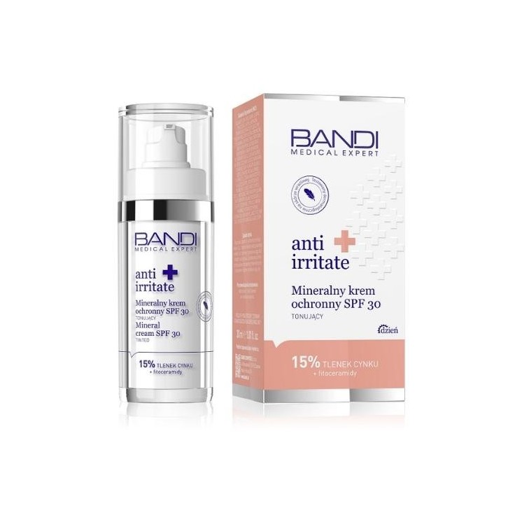 Bandi Medical Expert Anti Irritate mineralny Krem do twarzy ochronny SPF30 tonujący 50 ml