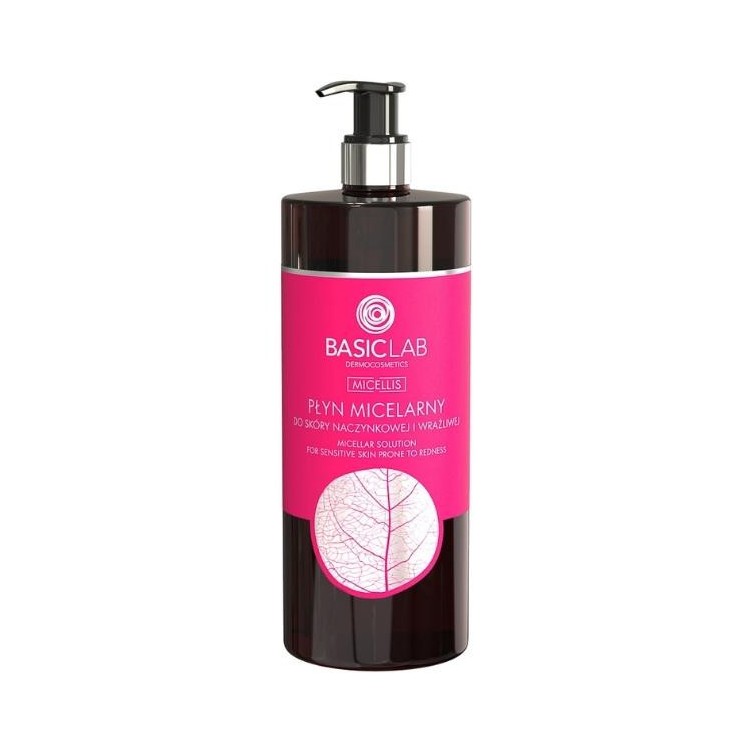 BasicLab Micellis Micellaire vloeistof voor couperose en gevoelige huid 500 ml