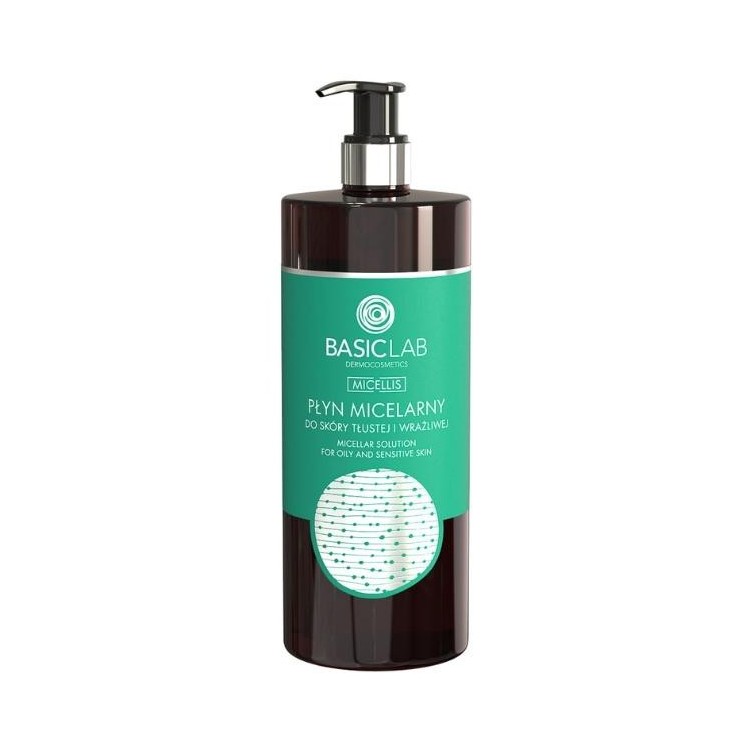 BasicLab Micellis Płyn micelarny do skóry tłustej i wrażliwej 500 ml