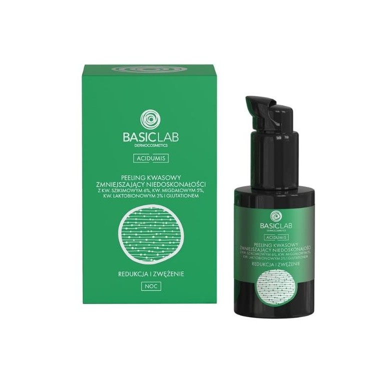 BasicLab Acidumis Peeling kwasowy zmiejszający niedoskonałości redukcja i zwężenie 30 ml