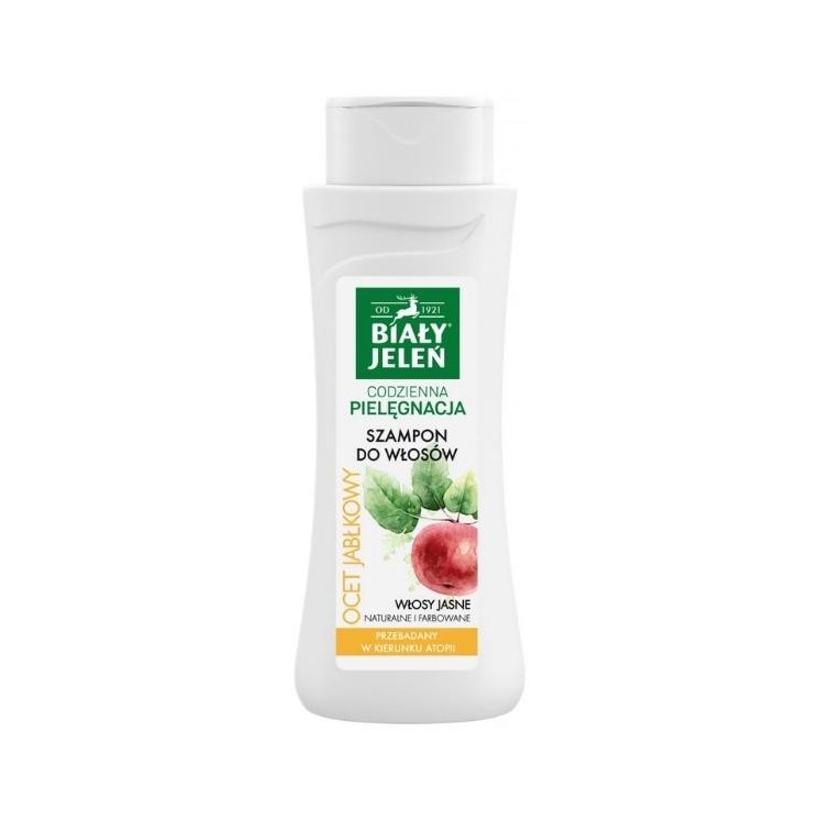 Biały Jeleń Szampon do włosów jasnych z octem jabłkowym 300 ml