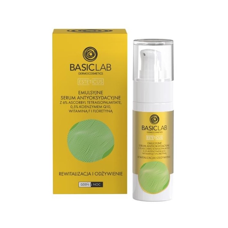 BasicLab Esteticus Serum antyoksydacyjne z 6% Rewitalizacja i Odżywienie