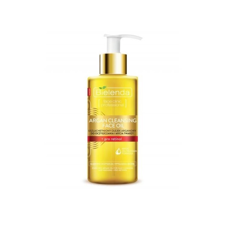 Bielenda Argan Cleaning uszlachetniony Olejek arganowy do oczyszczania i mycia twarzy z Pro Retinolem 140 ml