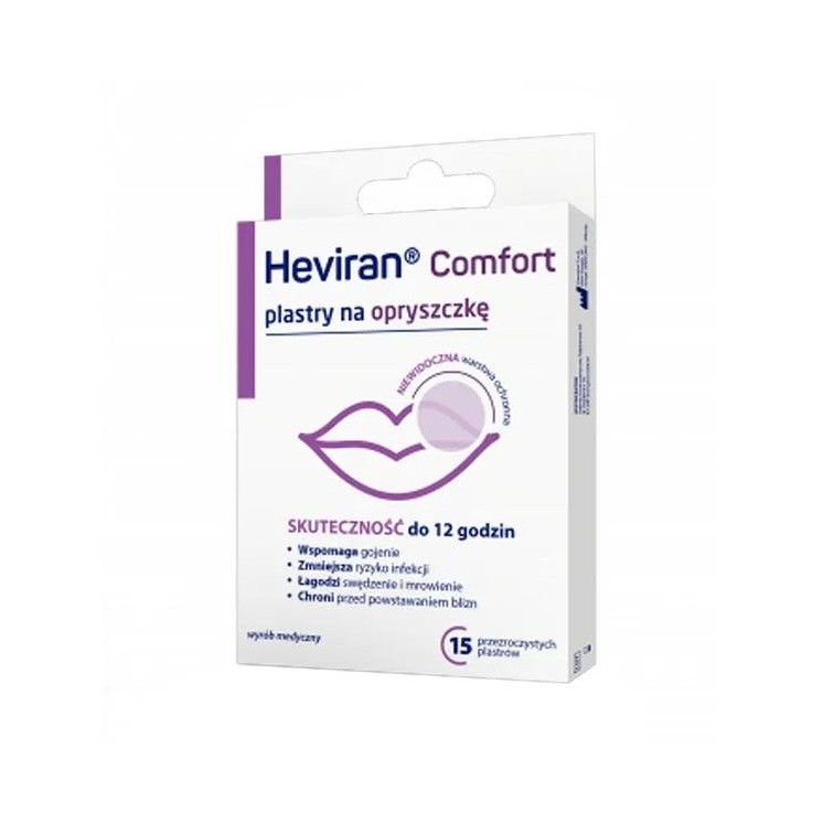 Heviran Comfort Plasty na opryszczkę 15 sztuk