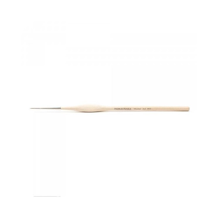 Кисть для декорування Indigo з дерев'яною ручкою Master Nail Art /003/ 1 шт