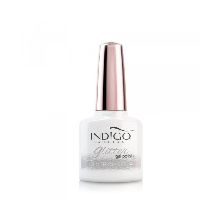 Indigo Lakier hybrydowy Silver Cha Cha Glitter 7 ml