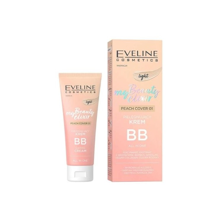 Живильний крем для обличчя Eveline My Beauty Elixir BB Light Peach 30 мл