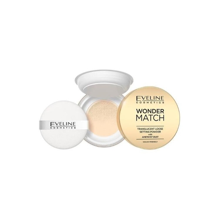 Eveline Wonder Match Puder utrwalający z ametystowym pyłkiem 6 g