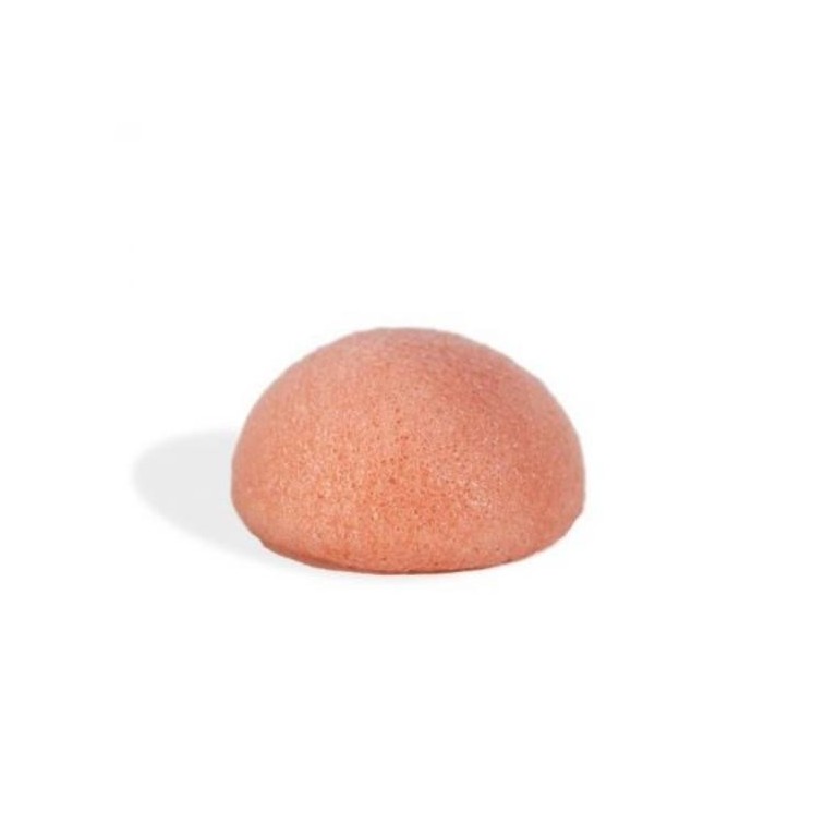 Mohani Konjac Sponge natuurlijke spons voor het wassen en masseren van het gezicht met roze klei 1 stuk