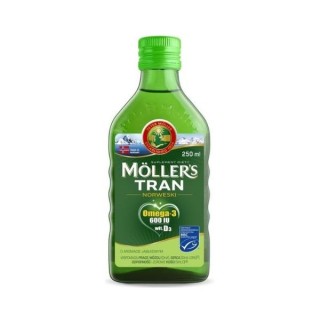Moller's Noorse Omega-3 visolie met appelsmaak 250 ml