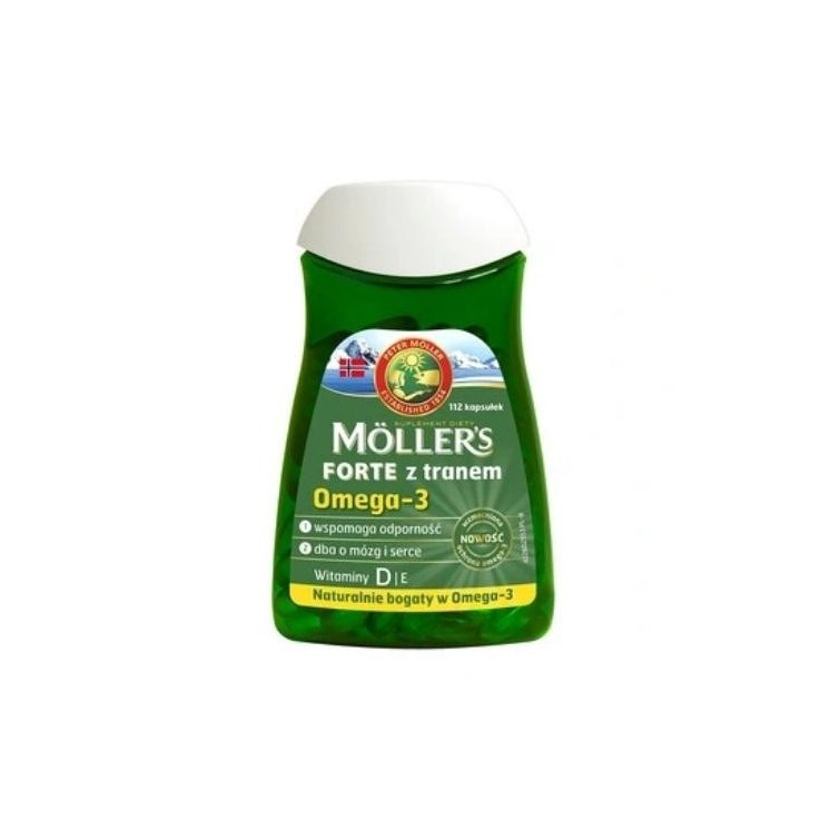 Moller's Forte z Tranem Omega-3 112 kapsułek