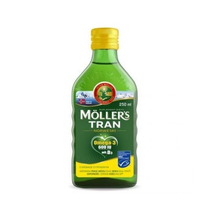 Moller's Noorse Omega-3 visolie met citroensmaak 250 ml