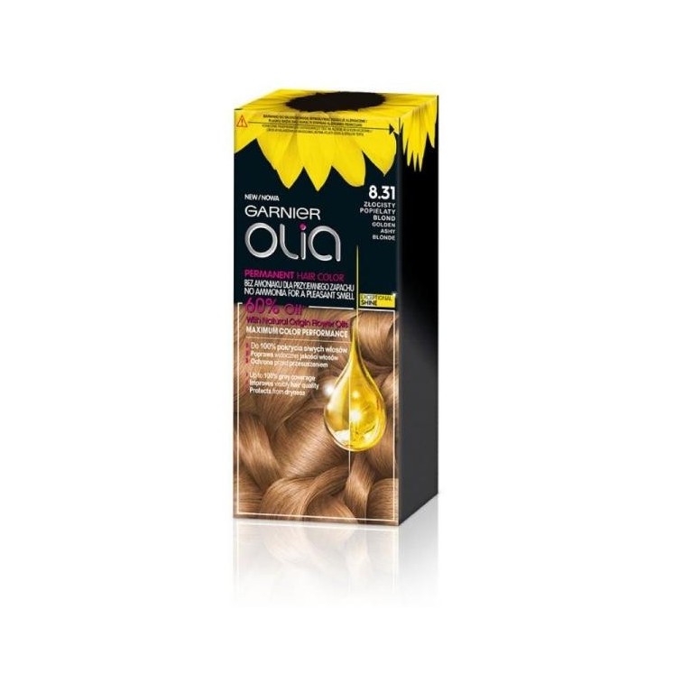Фарба для волосся Garnier Olia /8.31/ Золотий попелястий Blond
