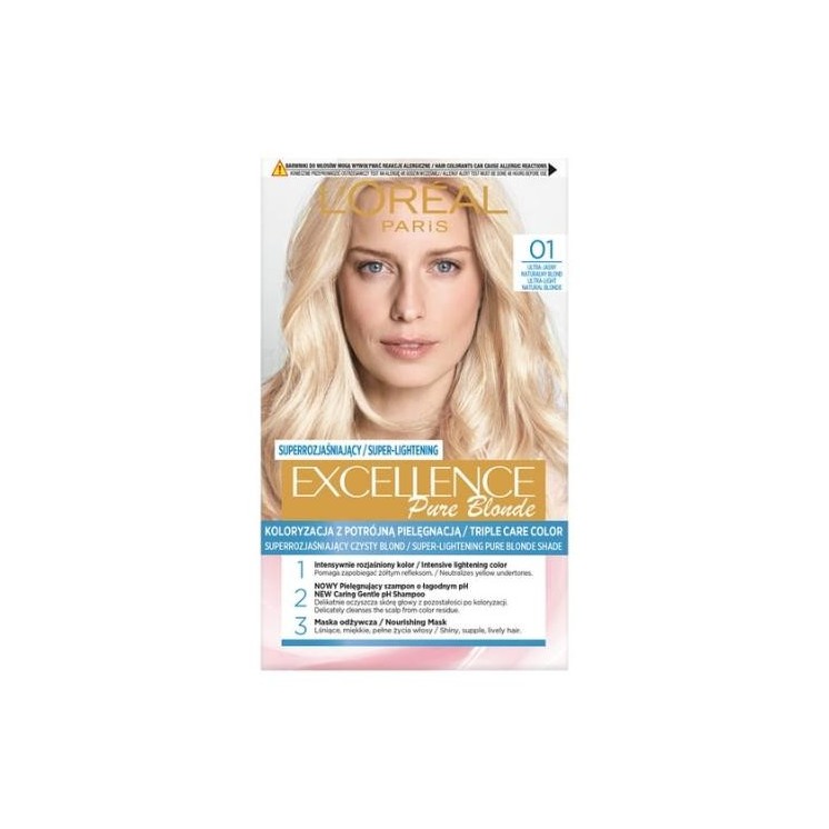 L'oreal Excellence Pure Blonde Farba do włosów /01/ Ultra-Jasny Naturalny Blond