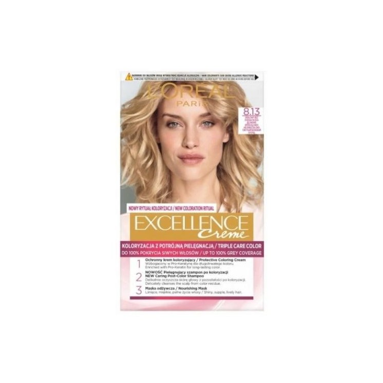 L'oreal Excellence Creme Farba do włosów /8.13/ Perłowy Beż
