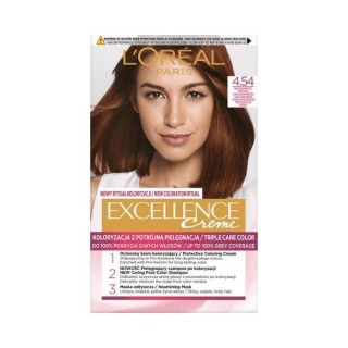 Фарба для волосся L'oreal Excellence Creme /4.54/ Червоно-мідно-коричневий