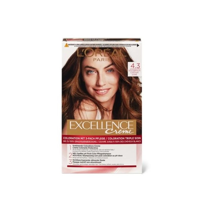 L'oreal Excellence Creme Farba do włosów /4.3/ Złocisty Brąz