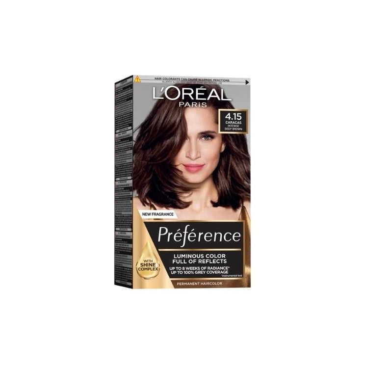 L'oreal Preference Farba do włosów /4.15/ Intensywny Głęboki Brąz