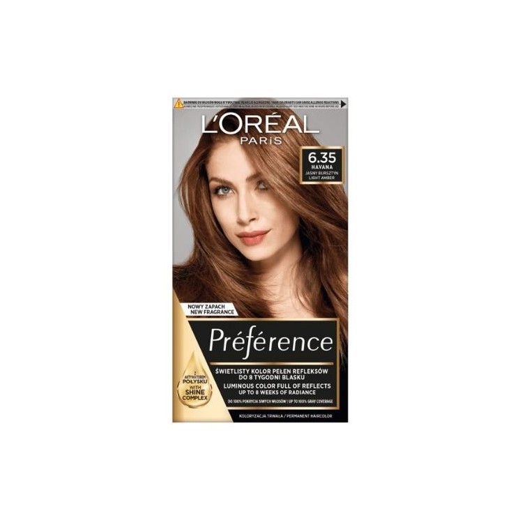 L'oreal Preference Farba do włosów /6.35/ Jasny Bursztyn